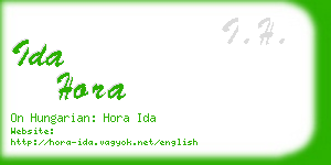 ida hora business card